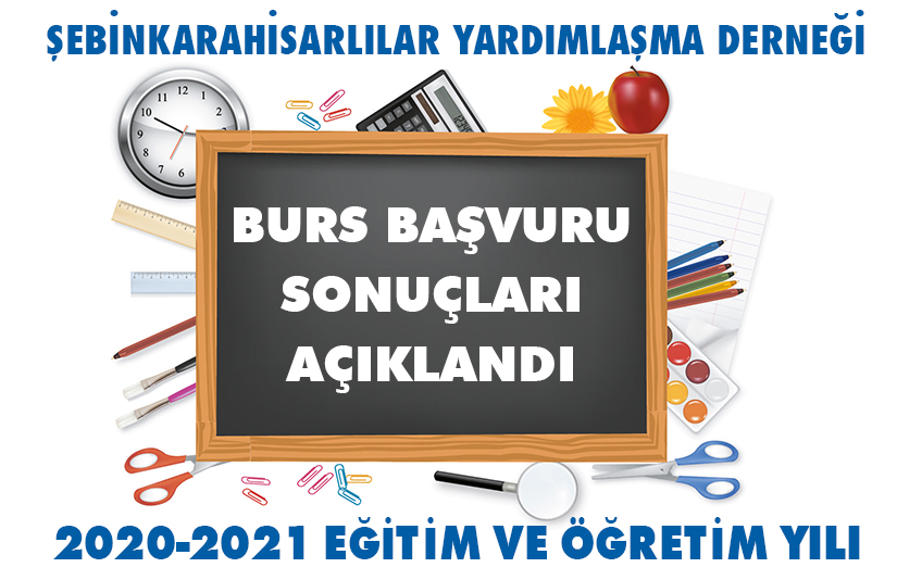 2020-2021 EĞİTİM VE ÖĞRETİM YILI BURS BAŞVURU SONUÇLARI